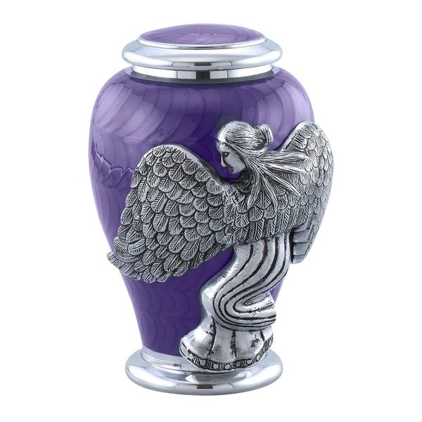 Purple Angel Funeral Urn